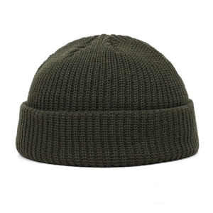批发有定制标志渔夫山帽100亚克力针织冬季帽子滑雪帽 - Product Image 3