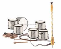ABCPD-6 Professional Marching Drum Set Six Pieces Marching Percussion Instrument with Bass Drum Tenor Drums