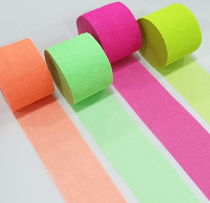 Neon <strong>Crepe</strong> <strong>Paper</strong> Roll 45g <strong>Italian</strong> <strong>Crepe</strong> <strong>Paper</strong> Neon 25m Pastel <strong>Crepe</strong> Streamers <strong>Paper</strong> - Product Image 4