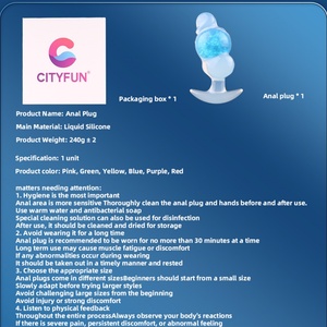 ของเล่นทางเพศ CF-P9137 สำหรับช่องคลอดและทวารหนัก ทำจากซิลิโคนนุ่ม  จุกก้นแบบลูกแก้ว ของเล่นเสริมอารมณ์ทางเพศสำหรับผู้ชายและผู้หญิง ราคาขายส่ง - Product Image 4