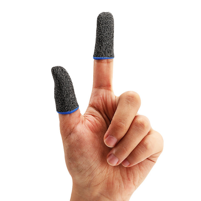 Cell Phone Accessories Silver Fiber Sensitive Multi-color Knit Gaming Finger Thumb Sleeves for Game Players