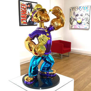 Cuộc sống phổ biến kích thước sợi thủy tinh phim hoạt hình hình mạ điện Popeye điêu khắc tượng - Product Image 1