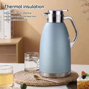 <span class=keywords><strong>2.3</strong></span> Litre 304 Paslanmaz Çelik İzoleli Seyahat Sürahisi Çay Vakumlu Termos Sürahi Saplı Çift Cidarlı Kahve Çay Potu Termos Bardak için - Product Image 2