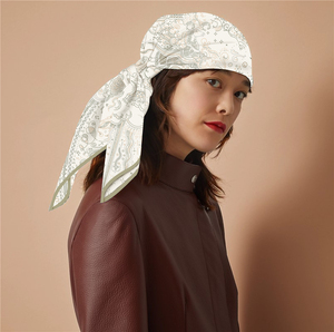 Pañuelo Cuadrado de Mujer de 90*90cm, Chal Grande con Estampado <span class=keywords><strong>Digital</strong></span> Moderno, Elegante y de Alta Gama, Toalla para el Cabello al por Mayor - Product Image 3