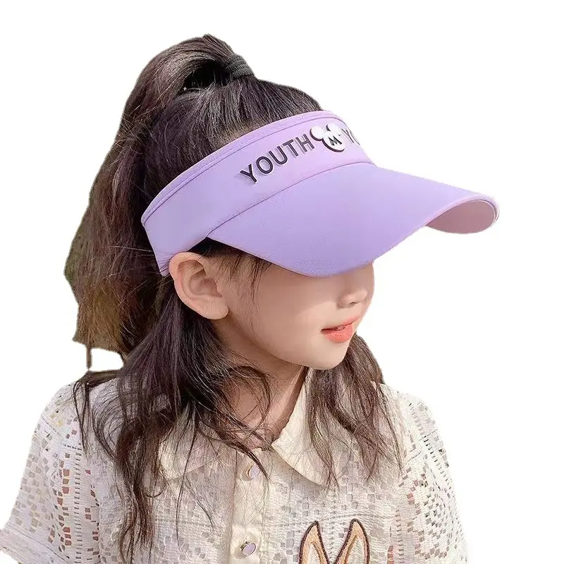 2024 Niyang Summer new unisex children sun hat, simple style letter letter printing children's popular golf hat