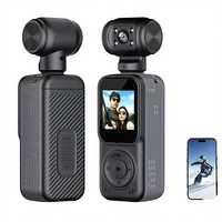 Caméra portable miniature de haute qualité 2K CMOS avec vision nocturne, caméra d'action avec WiFi, clip dorsal, écran