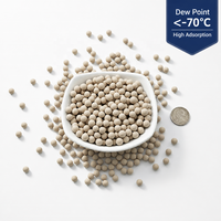 Séparateur moléculaire 3A à haute adsorption, pureté 98%, granulométrie 1,7 mm-5 mm, déshydratant pour la déshydratation de l'éthanol et le verre isolant