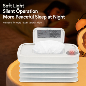 Chauffe-lingettes intelligent SUNNUO, maintien au chaud 24h, distributeur de lingettes humides à chauffage supérieur, pliable et silencieux pour nouveau-nés, crèches et usage domestique - Product Image 4