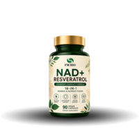 Complément alimentaire végétalien 18-en-1 NAD+ Resvératrol en capsules, non-OGM, d'origine végétale, certifié GMP, OEM ODM, marque privée