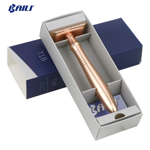 Caja de regalo para depilación de Hotel, cosmética, uso diario, maquinilla de afeitar Baili de Metal negro de seguridad, la mejor maquinilla de afeitar de doble filo - Product Image 6