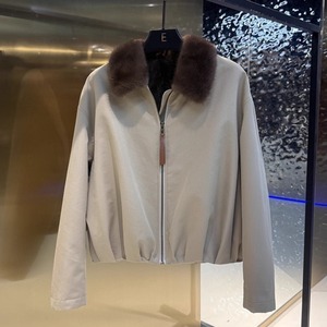 Nuova Giacca Corta da <span class=keywords><strong>Donna</strong></span> Autunno-Inverno 2025 con Collo in Pelliccia di Visone e Fodera in Zibellino, Cappotto Casual e Caldo per Uso Quotidiano - Product Image 1