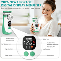 Nebulizador Eléctrico Portátil Médico para Niños y Adultos, Mini Nebulizador de Malla Recargable por USB para Uso Doméstico, de Plástico, con Certificación CE