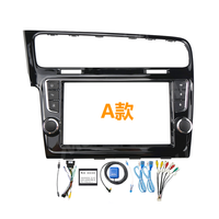 Meihua – Kit de tableau de bord de luxe avec façade d'autoradio 9 pouces en ABS pour VW Golf 7 2013-2017, cadre stéréo avec faisceau de câbles et Canbus