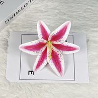Kepala Bunga Lily Buatan Realistis 16cm, Jepit Rambut Bunga Plastik Cetak 3D, Lembut, Tahan Air, Dapat Dicuci, Dekorasi Pernikahan