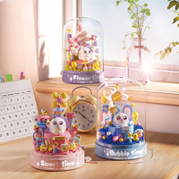 Blocs de construction en verre en forme de dôme, jouet d'assemblage pour animaux de compagnie mignons, briques micro-scène couleur macaron pour la décoration esthétique du bureau, de la chambre, OEM