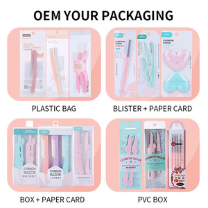 Rasoir de sécurité pour femmes, accessoire pour maquillage des sourcils, épilateur, pour le visage, 3 pièces par lot - Product Image 6