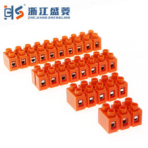 H2519-.3 צבע כתום אביבי 6 קוטבים 36A 3 כניסות 3 יציאות חיבור בורג נחושת פליז בלוק מסוף תעשייתי - Product Image 5