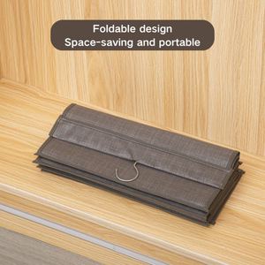 Penderie pliable en non-tissé imprimé au design classique, sac de rangement suspendu 50L, respirant et portable pour vêtements - Product Image 6