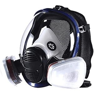 Masker wajah, <span class=keywords><strong>Respirator</strong></span> pelindung kimia lukisan semprot masker <span class=keywords><strong>Gas</strong></span> penuh tahan debu dipoles profesional - Product Image 3