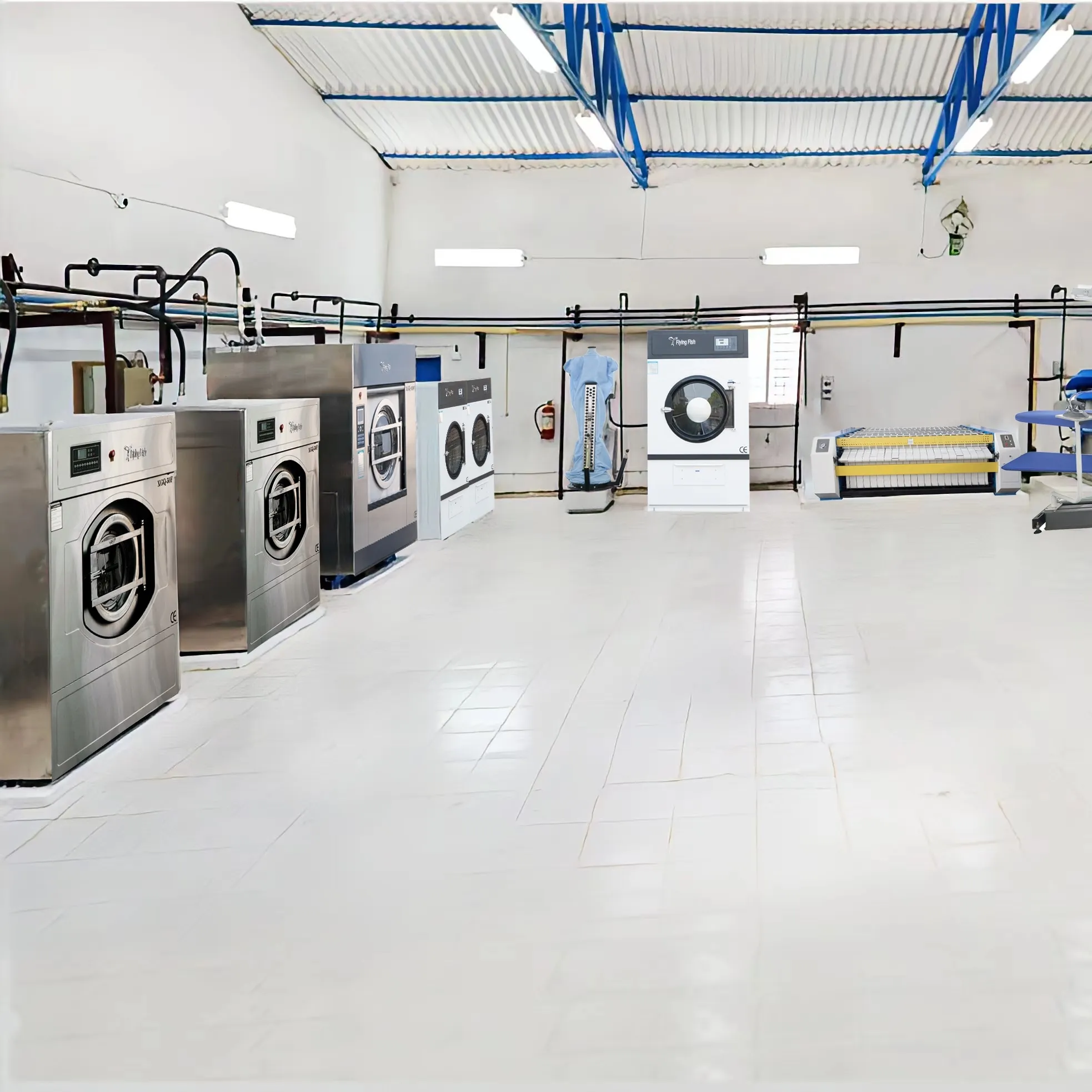 Factory Industrial Laundry Equipment Commercial Washer Dryer Washing Drying Machine for Garment Washing and Washing Plant