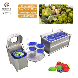 Industrial Meat Vegetable Cleaning <b>Dehydration</b> Combo Automatic Fruit & Corn Washer with Ozone System Spin Dryer SUS 304 Motor - Product Image 1