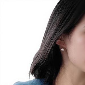 Pendientes de Aro con Perlas de Agua Dulce en Oro de 9K, Diseño Simple y Elegante, Ligeros y Modernos - Kj445 - Product Image 1