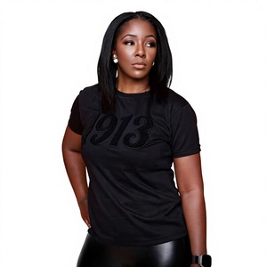 T-shirt uni avec logo Jersey, broderie personnalisée, coupe classique, 100% coton, écologique, streetwear unisexe de qualité supérieure, vêtements en gros - Product Image 1