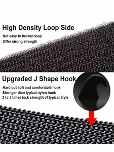 ม้วนเทปตีนตุ๊กแกมีกาวในตัวสีดำตีนตุ๊กแกด้านหลังเหนียวแข็งแรงสำหรับ DIY การจัดระเบียบบ้านสายรัดติดผนัง - Product Image 2