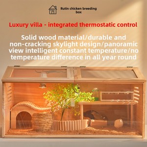 Jaula de Cría Rectangular Moderna de Madera con Control de Temperatura, Estilo Villa, Kit Completo <span class=keywords><strong>para</strong></span> Animales Pequeños, Hámsters y Codornices - Product Image 4
