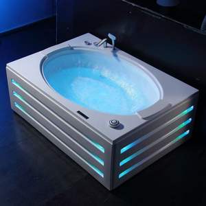Design Freistehende Big Air Jet Bubble 2 Personen Funktionelle Acryl Hydro Spa <span class=keywords><strong>Massage</strong></span> Glas Whirlpool Badewanne - Product Image 5