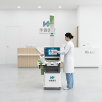 Kios Dokter Medis AI HS-V500 Mesin Pemeriksaan Kesehatan Telemedicine Cerdas untuk Klinik dan Apotek