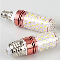 Ampoule LED E14/E27 à vis, lumière blanc chaud, trois couleurs, 12W, éclairage domestique, ampoule à maïs dimmable E27