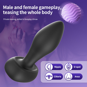 Tapón <span class=keywords><strong>Anal</strong></span> de Silicona de 9 Velocidades Controlado <span class=keywords><strong>por</strong></span> Aplicación, Doble Uso <span class=keywords><strong>Anal</strong></span>/Vaginal, Silencioso, Resistente al Agua, Juguete Sexual Unisex para Adultos - Product Image 3