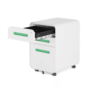 <strong>Lockable</strong> Fashion Assembly Activity Cabinet Vertical White Metal 3 <strong>Drawer</strong> Digital Lock Mobile Pedestal Filing Cabinet <strong>Drawer</strong> - Product Image 3