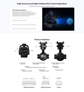 Caméra à cardan 3 axes avec suivi IA électro-optique, zoom optique 4K 30X, 540° °   Rotation pour <span class=keywords><strong>drone</strong></span> industriel FPV VTOL UAV - Product Image 6