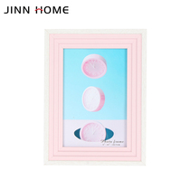 Jinn Home bingkai foto 4x6in 5x7in 6x8in yang indah bingkai foto dinding merah muda kayu tampilan meja
