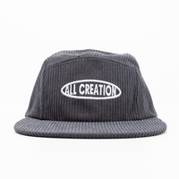 Casquette de baseball snapback en velours côtelé personnalisée avec logo brodé, fabrication sportive de haute qualité, casquette 5 panneaux à visière plate