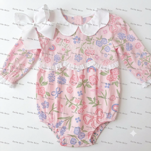 Abiti per Bambine all'Ingrosso, Vestiti per Neonati con Colletto Smerlato, Tutina a Bolle in Pizzo, Vestito Invernale per Bambine - Product Image 5