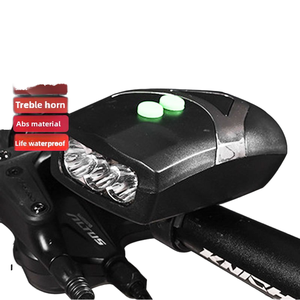 Многофункциональный ABS Аксессуары для велосипеда передний светодиодный фонарик для ночной езды электронный звонок Рог IPX5 Водонепроницаемый горный велосипед - Product Image 1