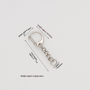 Ganci a D per Creazione di Gioielli Fai-da-Te, Accessori per Portachiavi in Metallo Argento - Product Image 6