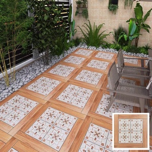 بورسلين خشبي منقوش بنمط أزهار مقاس 600*600 منقوش بالكامل 60×60 بلاط أرضيات غير لامع مزجج بتصميم ريفي لغرفة المعيشة - Product Image 4