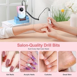 Ponceuse à ongles électrique portable 45000 tr/min, lime à ongles rechargeable avec écran et embouts pour manucure - Product Image 4