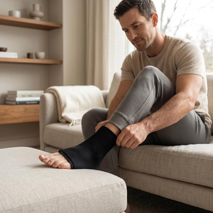 Unisex Nylon Atmungsaktive Silikon-Knöchelbandage Heiß-Kalt-Kompresse Elastische Sport-Knöchelstütze für Laufen und Fitness - Product Image 5