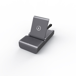 Magnetic Wireless Charging Bank 15W PD Fast Charging With Bluetooth <b>Speaker</b> And Phone <b>Stand</b> Grey LCB-801 - Product Image 2
