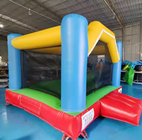 Offre Spéciale GOLDEN ART BC-491 Ensemble Toboggan Gonflable Intérieur/Extérieur en PVC avec Château Gonflable et Souffleur pour 5 Enfants