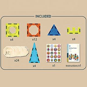 Mainan Panas Model Rumah Edukasi Anak-anak STEM 52 Buah Mainan DIY Blok Bangunan Magnetik Plastik untuk Anak Usia <span class=keywords><strong>3</strong></span> Tahun - Product Image 3