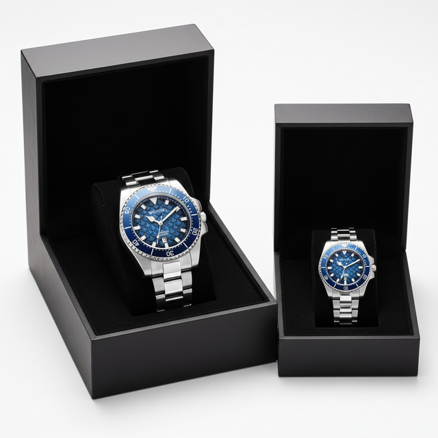 Private Label Customized Stainless Steel Automatic Watches Create Own Brand Logo Features Luxury Watches for Couple