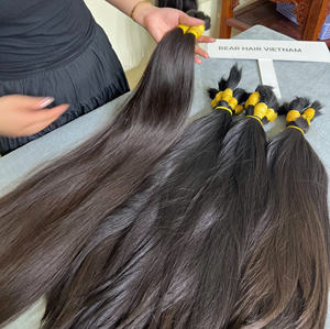 Cheveux humains vietnamiens de qualité supérieure, super double trame, lisses, sans perte, mèches vierges brutes, cuticules alignées - Product Image 5