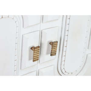 Credenza in Metallo Bianco con Dettagli in Mango 152x43x84cm - Product Image 4