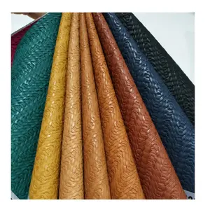 New Design Factory Price Imitation Weave Pattern PU Leather Material For Shoes Bag Decoration